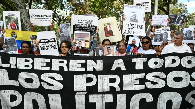 صور - تظاهرة في فنزويلا للكشف عن مصير 200 سجين سياسي