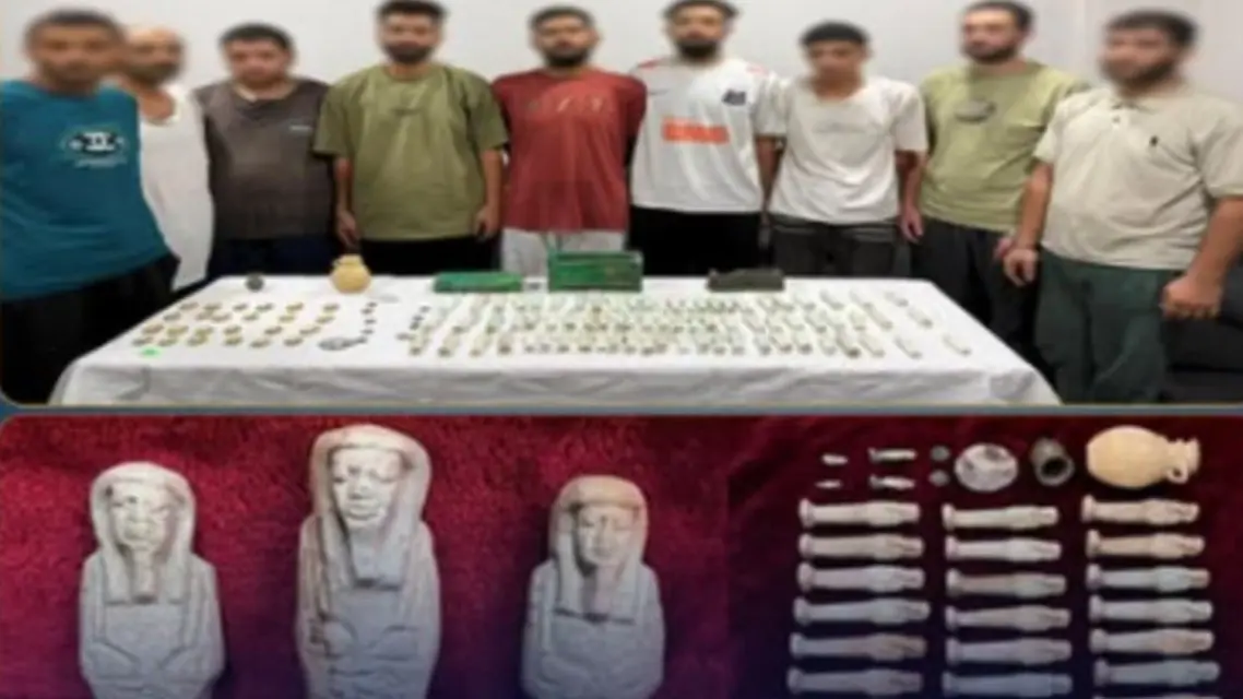حجز عدد كبير من القطع الأثرية في مصر (إكس) حجز عدد كبير من القطع الأثرية في مصر (إكس)