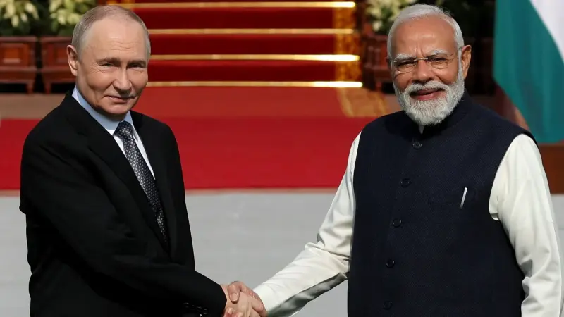 صور - بوتين يشكر مودي على اهتمامه بالسلام في أوكرانيا