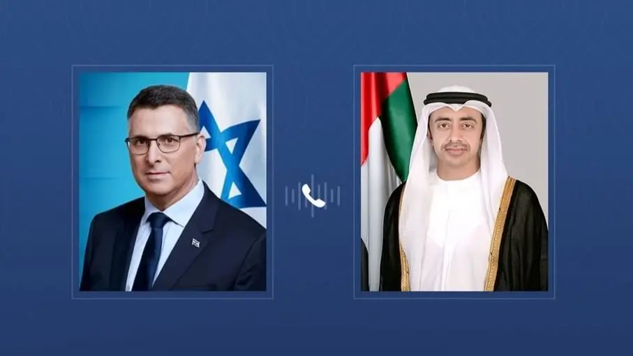 اتصال هاتفي بين الشيخ عبد الله بن زايد ووزير خارجية إسرائيل لبحث العلاقات وتطورات المنطقة اتصال هاتفي بين الشيخ عبد الله بن زايد ووزير خارجية إسرائيل لبحث العلاقات وتطورات المنطقة
