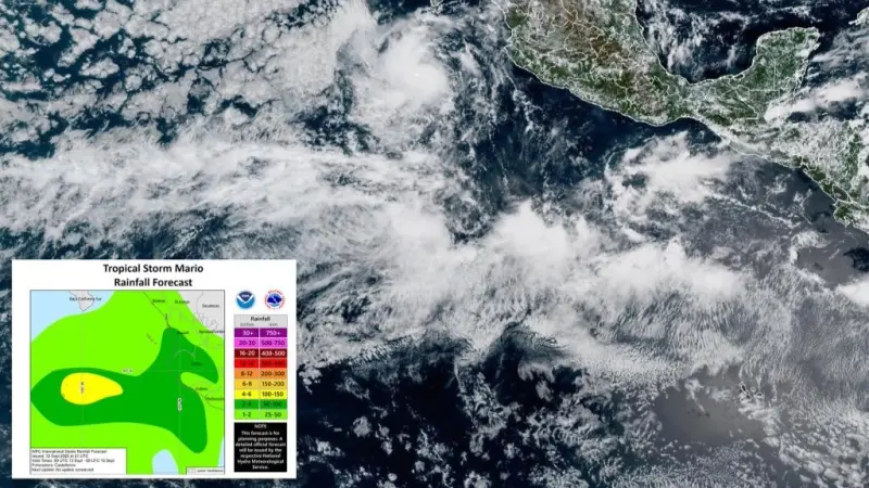 "ماريو" تستعيد قوتها قبالة سواحل المكسيك