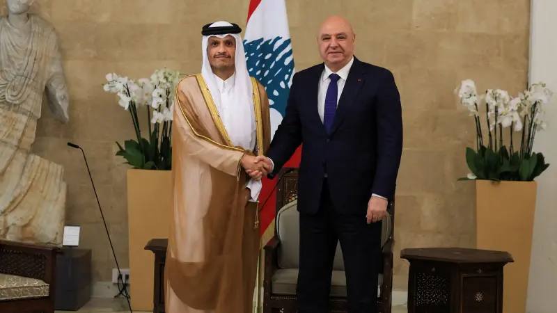 رئيس الوزراء القطري من بيروت: دعم للبنان ومشاريع مشتركة في قطاع الطاقة