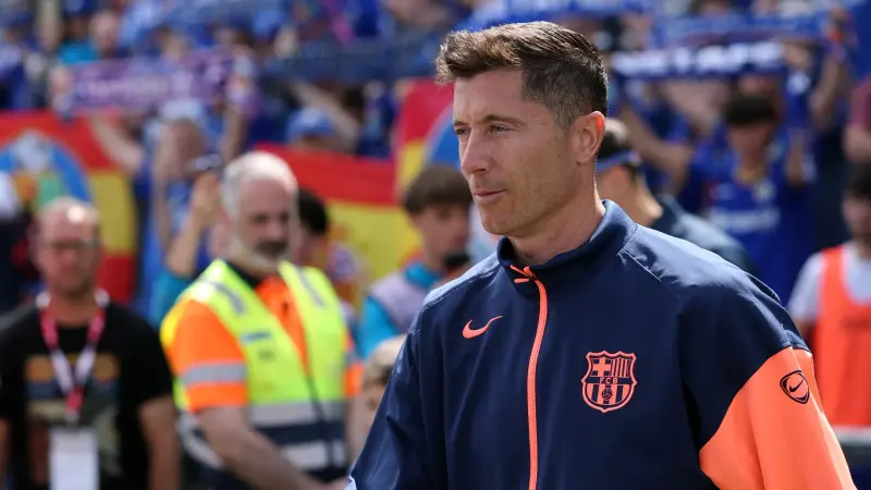 مئوية ليفاندوفسكي تتصدر أبرز أرقام برشلونة في تفوقه على خيتافي