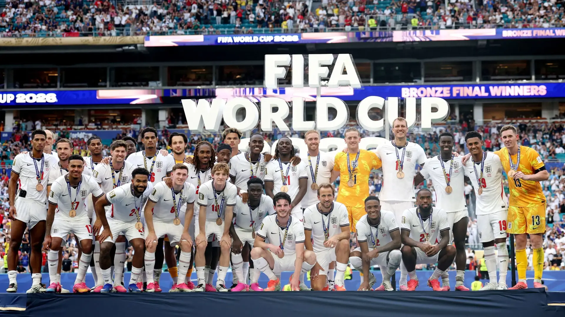 إنجلترا أحرزت برونزية كأس العالم 2026 في أفضل إنجاز منذ لقب 1966 (رويترز) إنجلترا أحرزت برونزية كأس العالم 2026 في أفضل إنجاز منذ لقب 1966 (رويترز)