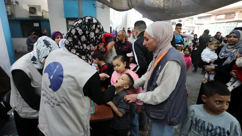 إسرائيل تعلن إتمام حملة تطعيم ضد شلل الأطفال في غزة