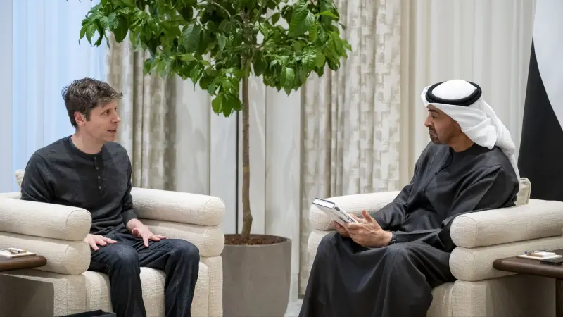 رئيس دولة الإمارات يستقبل الرئيس التنفيذي لشركة "أوبن إيه آي"