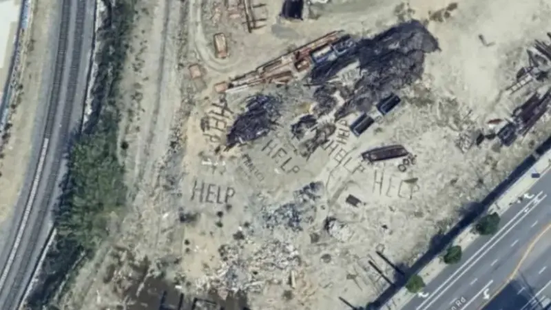 فيديو - مستخدمو "غوغل إيرث" يكشفون لافتات غامضة في لوس أنجلوس