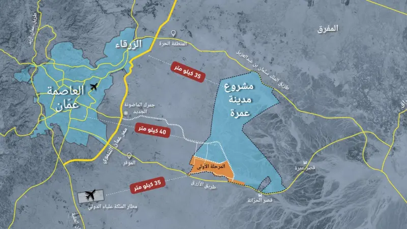 الأردن يطلق مشروع مدينة عمرة… رؤية عمرانية لمستقبل يمتد 25 عاما
