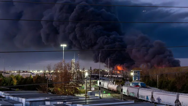 فيديو - أميركا.. مقتل 7 على الأقل بتحطم طائرة شحن أثناء إقلاعها