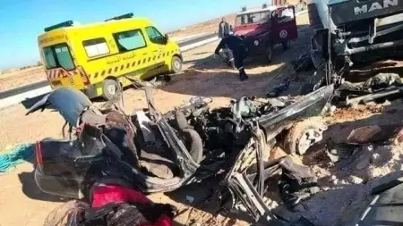 تفاصيل حادث مرور حاسي مسعود وعدد الضحايا.. كل ما تريد معرفته