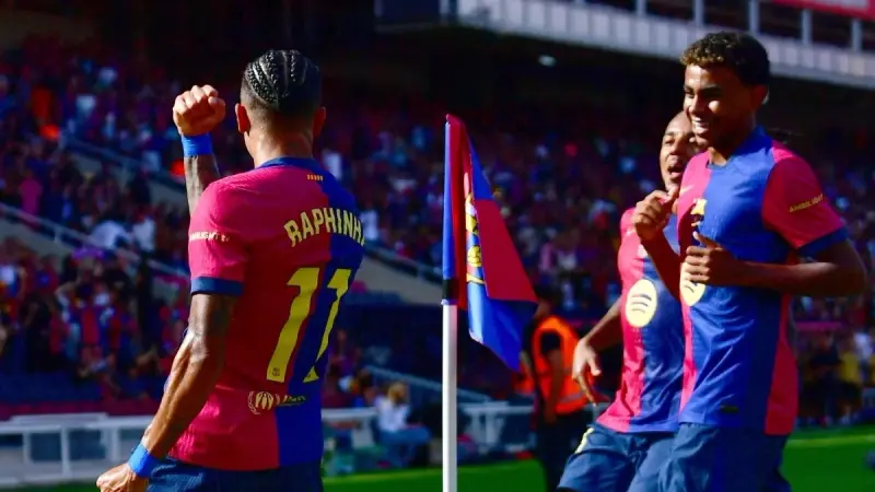 جدول ترتيب هدافي الدوري الإسباني 2024-2025 بعد هاتريك رافينيا الرائع