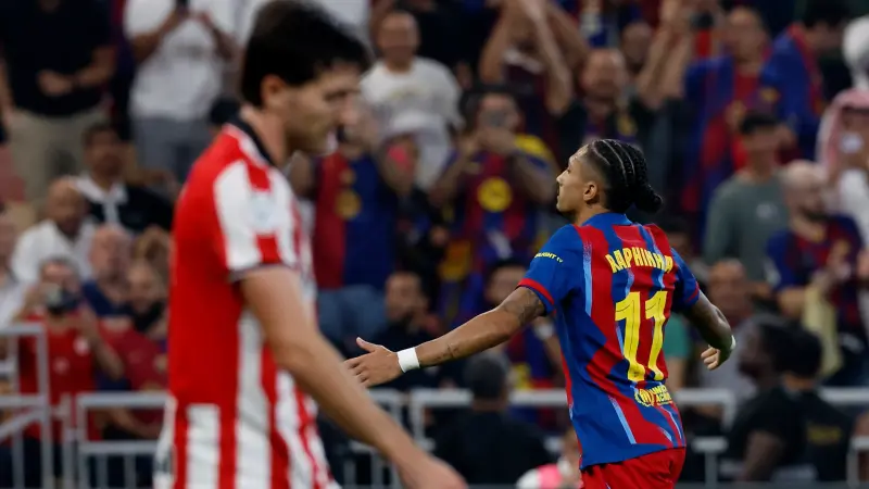 كأس السوبر الإسباني - برشلونة يسحق بلباو بخماسية ويتأهل للنهائي