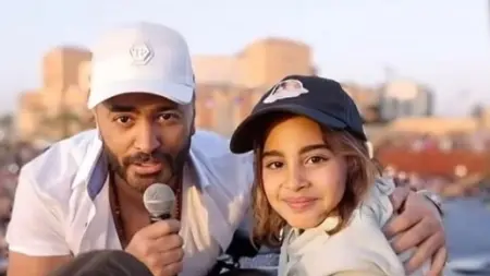 فيديو - أمايا تامر حسني تخطف الأنظار.. هكذا بدت في عيد ميلادها الـ11