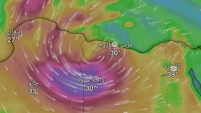مسار إعصار دانيال.. أغرق ليبيا ووصل إلى مصر