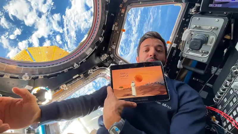 فيديو - إطلاق كتاب جديد للشيخ محمد بن راشد من محطة الفضاء الدولية
