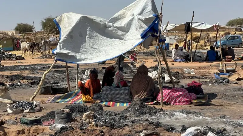 صور - حريق ضخم بشمال دارفور يشرد مئات الأسر ويقتل طفلا