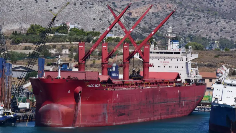 فيديو - شركة "أمبري" البحرية تؤكد غرق السفينة "ماجيك سيز" في البحر الأحمر