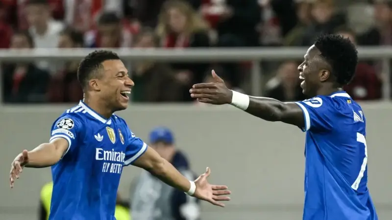 دوري أبطال أوروبا - رباعية مبابي تقود ريال مدريد لفوز نادر أمام أولمبياكوس في اليونان