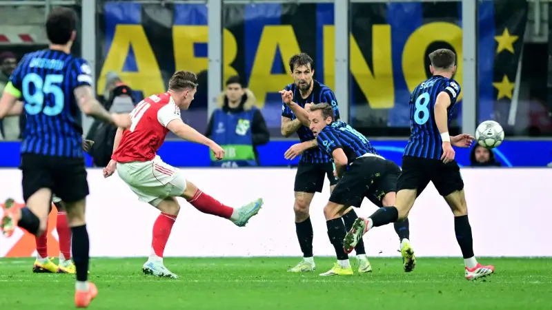 دوري أبطال أوروبا - أرسنال يعزز العلامة الكاملة بـ3 أهداف في شباك إنتر ميلان