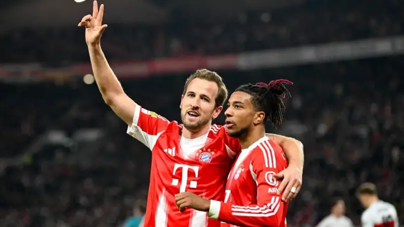 نتائج مباريات اليوم في الدوري الألماني - هاتريك هاري كين "البديل" يقود بايرن ميونخ لاكتساح شتوتغارت