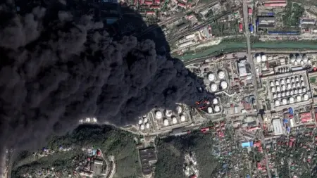 related_news_inside_blogsفيديو - اندلاع حريق هائل في مصفاة نفط بالعراق