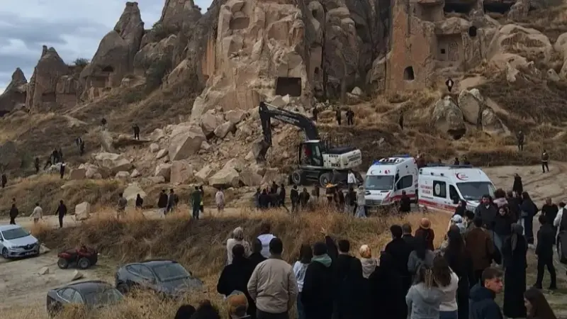 صور - قتلى بانهيار صخري في كبادوكيا التركية