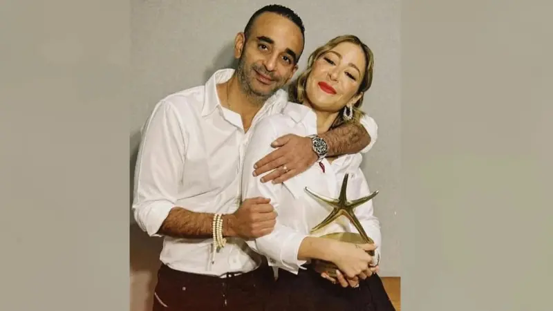 أول ظهور علني للعروس منة شلبي وأحمد الجنايني بعد الزواج