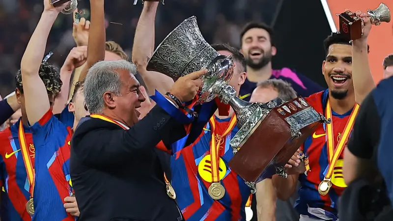 المشهد سبورتس: لابورتا يحسم انتخابات برشلونة.. وإلغاء نهائي فيناليسيما