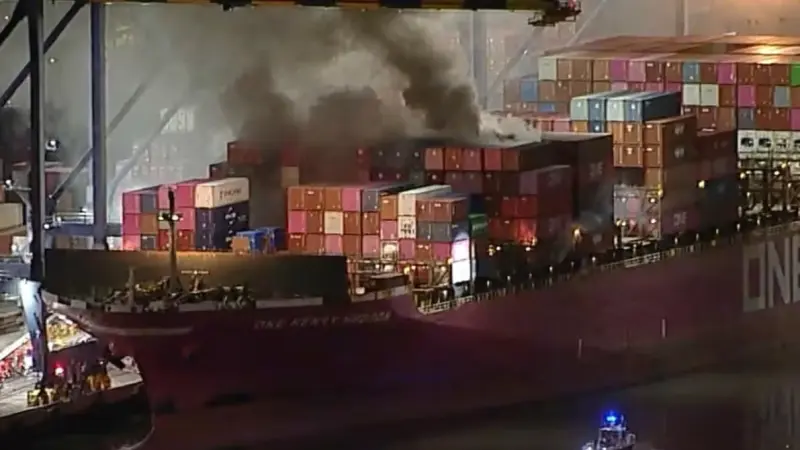 ما هو سبب حريق حاويات لوس أنجلوس الهائل؟
