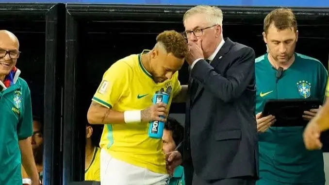 أنشيلوتي يؤكد استحالة تعويض نيمار في هجوم المنتخب البرازيلي