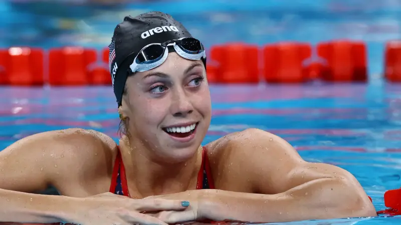 رقم عالمي للأميركية والش في سباق 50 م فراشة بالمسبح الصغير