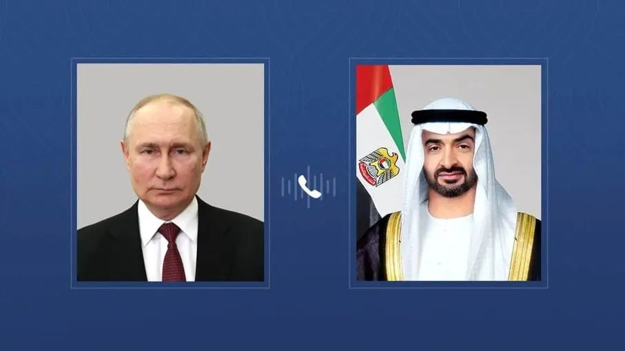 مباحثات بين الشيخ محمد بن زايد وبوتين حول ملفات إقليمية ودولية (وام) مباحثات بين الشيخ محمد بن زايد وبوتين حول ملفات إقليمية ودولية (وام)