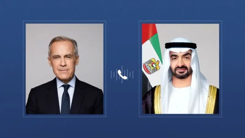 رئيس الإمارات يتلقى اتصالا هاتفيا من رئيس وزراء كندا