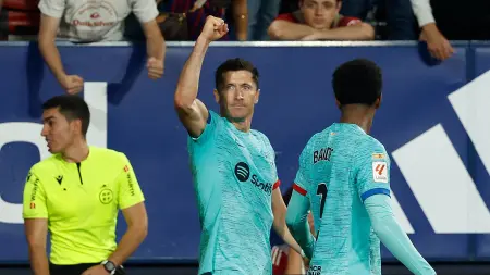 الدوري الإسباني.. هدف ليفاندوفسكي المتأخر يجلب فوزا صعبا لبرشلونة