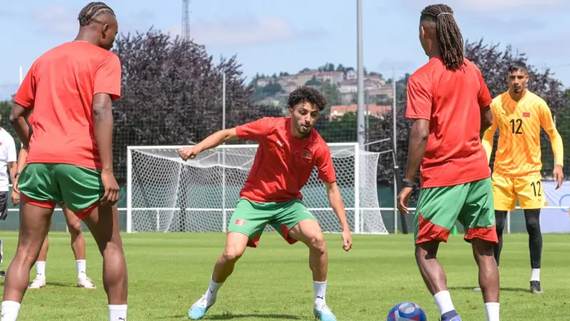 معلق مباراة المغرب وأوكرانيا اليوم في أولمبياد باريس لكرة القدم 2024