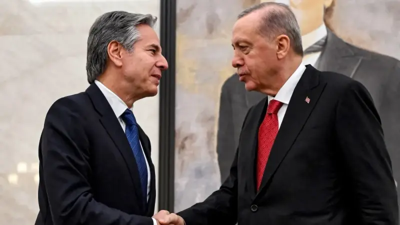 بلينكن وإردوغان يبحثان الأزمة السورية.. وتشديد على ضرورة حماية المدنيين