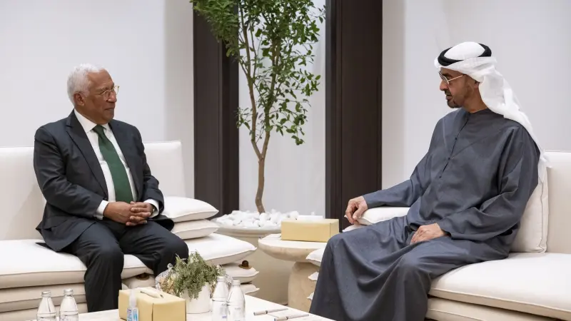 رئيس الإمارات يستقبل رئيس المجلس الأوروبي