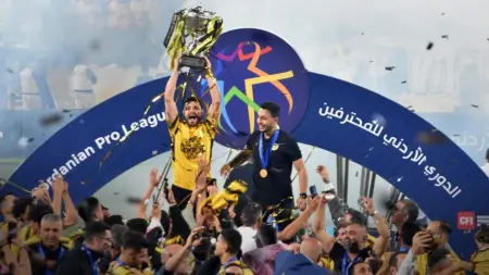 صور - الحسين إربد يتوج بلقب الدوري الأردني للمرة الأولى في تاريخه