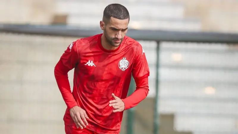 بث مباشر - حفل تقديم حكيم زياش مع نادي الوداد المغربي لحظة بلحظة