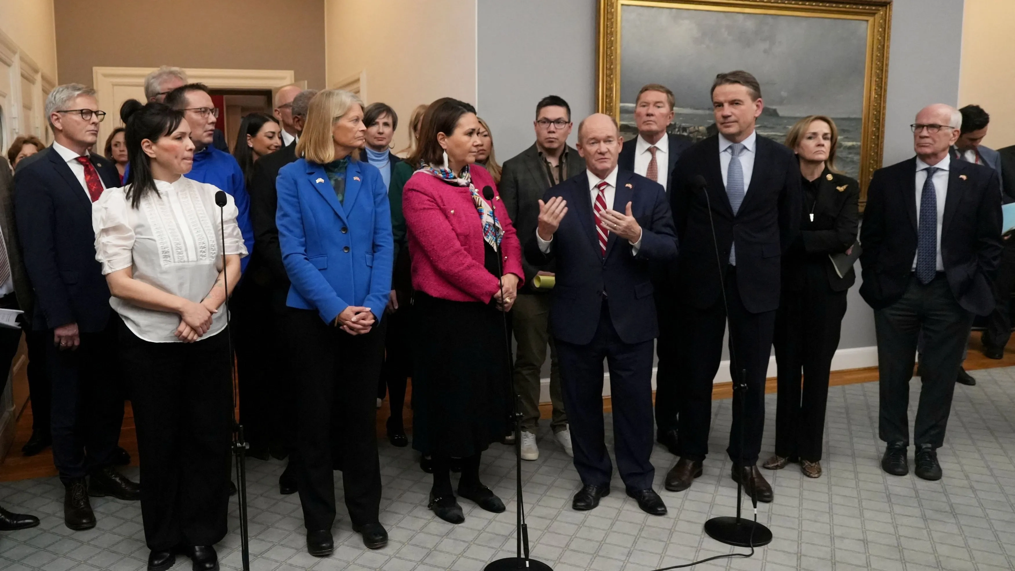 وفد من الكونغرس في كوبنهاغن تضامنا مع غرينلاند 