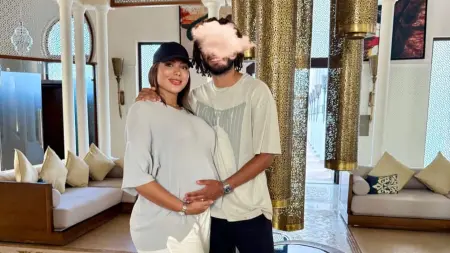 صور تثير الجدل.. من هي حنان المغربية زوجة محمد النني الثانية؟