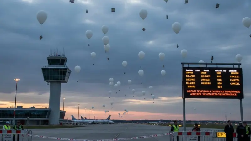 ليتوانيا تغلق مطار العاصمة بعد اختراق مناطيد لمجالها الجوي