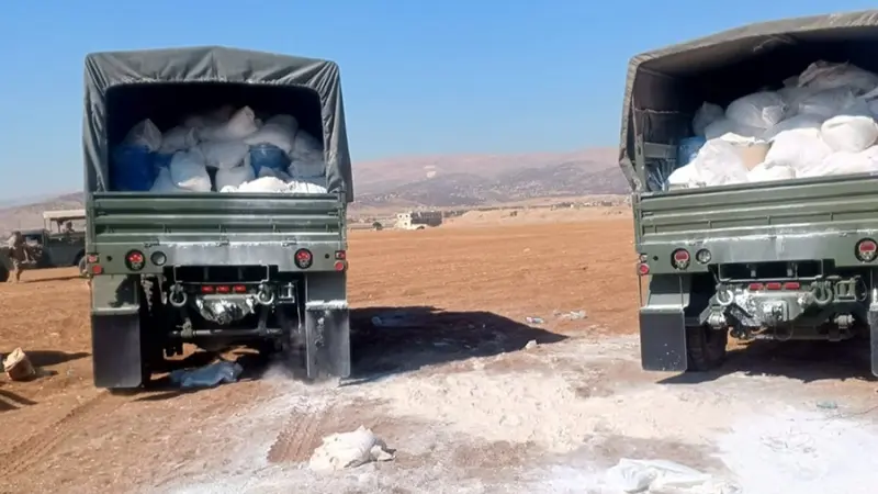 الجيش اللبناني يضبط كمية ضخمة من الكبتاغون في البقاع