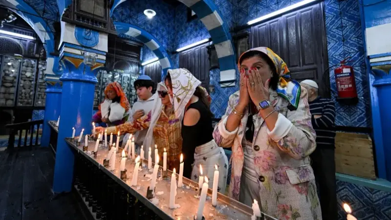 صور - عودة لافتة للحجاج اليهود إلى كنيس في جزيرة جربة التونسية