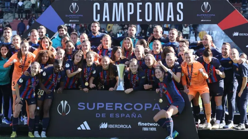 سيدات برشلونة يسقطن الريال ويتوجن بالسوبر الإسباني