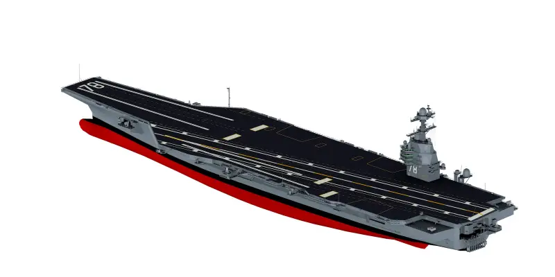 تصميم ثلاثي الأبعاد لحاملة الطائرات الوحش العائم "جيرالد فورد" نشرته البحرية الأميركية تصميم ثلاثي الأبعاد لحاملة الطائرات الوحش العائم "جيرالد فورد" نشرته البحرية الأميركية