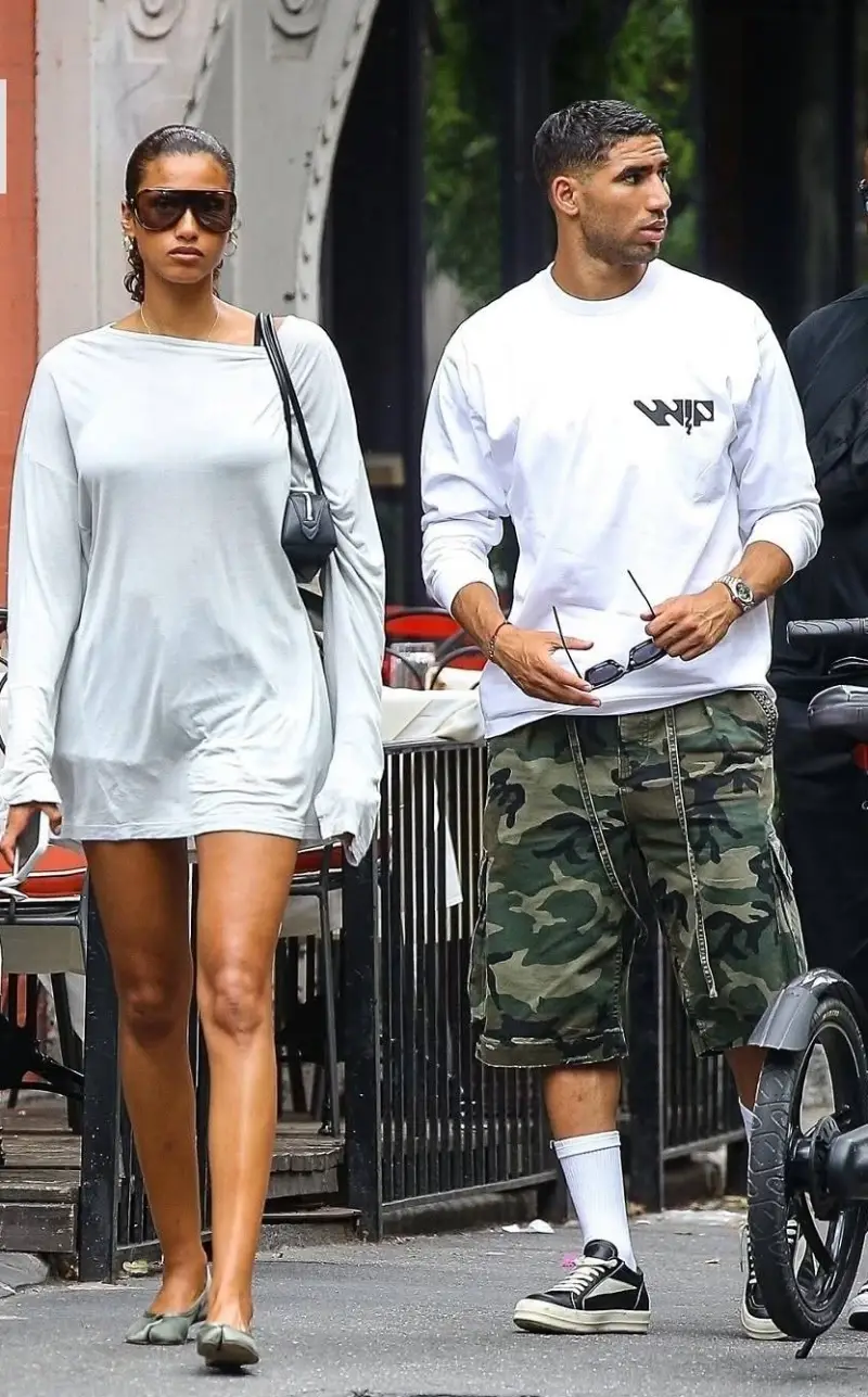 صورة إيمان همام وأشرف حكيمي المثيرة للجدل