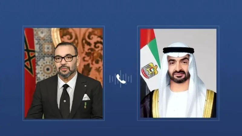 رئيس دولة الإمارات وملك المغرب يبحثان هاتفياً التطورات التي تشهدها المنطقة