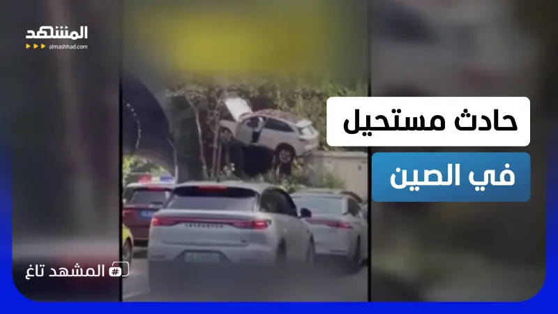 news_suggested_videos_حادث مستحيل في الصين.. سيارة تطير في الهواء وتعلق فوق شجرة
